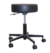 Padded Seat Revolving Pneumatic Adjustable Height Stool with Metal Base
