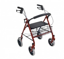 Four Wheel Rollator with Fold Up Removable Back Support - 10257rd-1