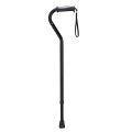 Adjustable Height Offset Handle Cane with Gel Hand Grip - rtl10372bk