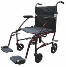 Fly Lite Ultra Lightweight Transport Wheelchair - dfl19-rd