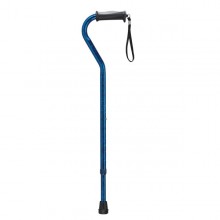 Adjustable Height Offset Handle Cane with Gel Hand Grip - rtl10372bc