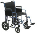 Bariatric Heavy Duty Transport Wheelchair with Swing away Footrest - btr20-b