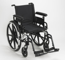 Viper Plus GT Wheelchair with Flip Back Adjustable Arms with Various Front Rigging - pla418fbfaarad-sf