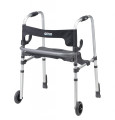 Clever Lite LS Rollator Walker with Seat and Push Down Brakes - 10233