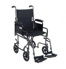 Lightweight Steel Transport Wheelchair with Swing away Footrests - tr37e-sv-dda