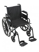 Viper Plus GT Wheelchair with Flip Back Adjustable Arms with Various Front Rigging - pla418fbdaarad-sf