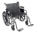 Sentra EC Heavy Duty Wheelchair with Various Arm Styles and Front Rigging Options - std22ecdda-sf