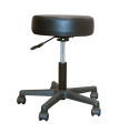 Padded Seat Revolving Pneumatic Adjustable Height Stool with Plastic Base - 13079