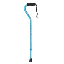 Foam Grip Offset Handle Walking Cane - 10309bw-1