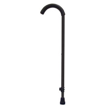 Adjustable Lightweight Crook Style Cane with Triangular Padded Hand Grip - 10347blk-1