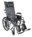 Silver Sport Reclining Wheelchair with Detachable Desk Length Arms and Elevating Leg rest - ssp20rbdda