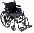 Cruiser III Light Weight Wheelchair with Various Flip Back Arm Styles and Front Rigging Options - k318dda-sf