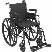 Cruiser III Light Weight Wheelchair with Flip Back Arm Styles and Front Rigging Options