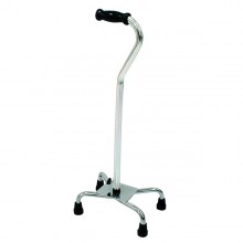 Bariatric Heavy Duty Large Base Quad Cane with Vinyl Contoured Hand Grip - 10317-1