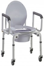 Bedside Commode Seat with Wheels
