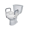 Elevated Raised Toilet Seat with Removable Padded Arms.  